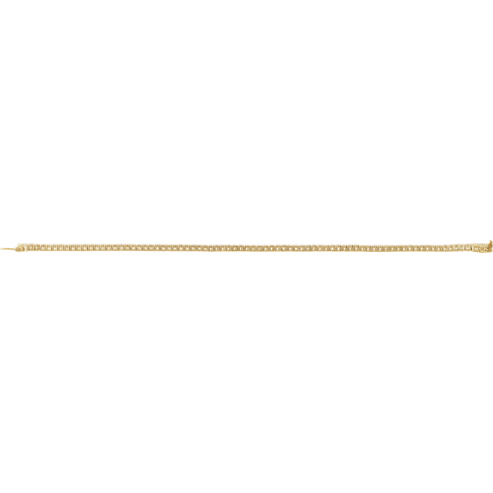 14K Gold Lab-Grown Diamond Line 7" Bracelet - Image 4