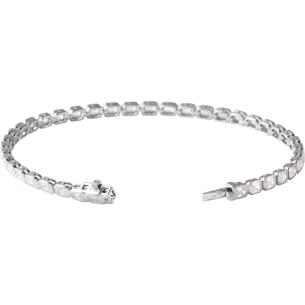 14K Gold 6 1/4 CTW Lab-Grown Diamond Line 7" Bracelet - Image 2