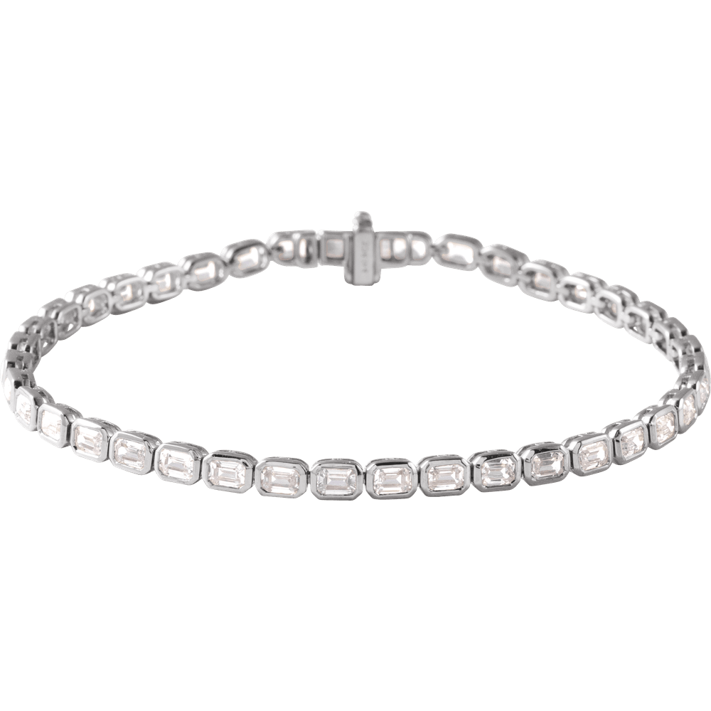 14K Gold 6 1/4 CTW Lab-Grown Diamond Line 7" Bracelet