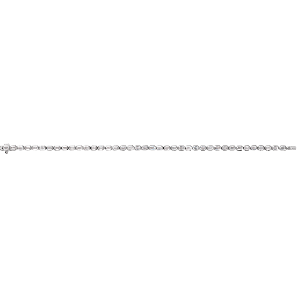 14K Gold 6 1/4 CTW Lab-Grown Diamond Line 7" Bracelet - Image 3