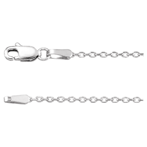 14KT Gold 1.4mm Diamond-Cut Cable Chain