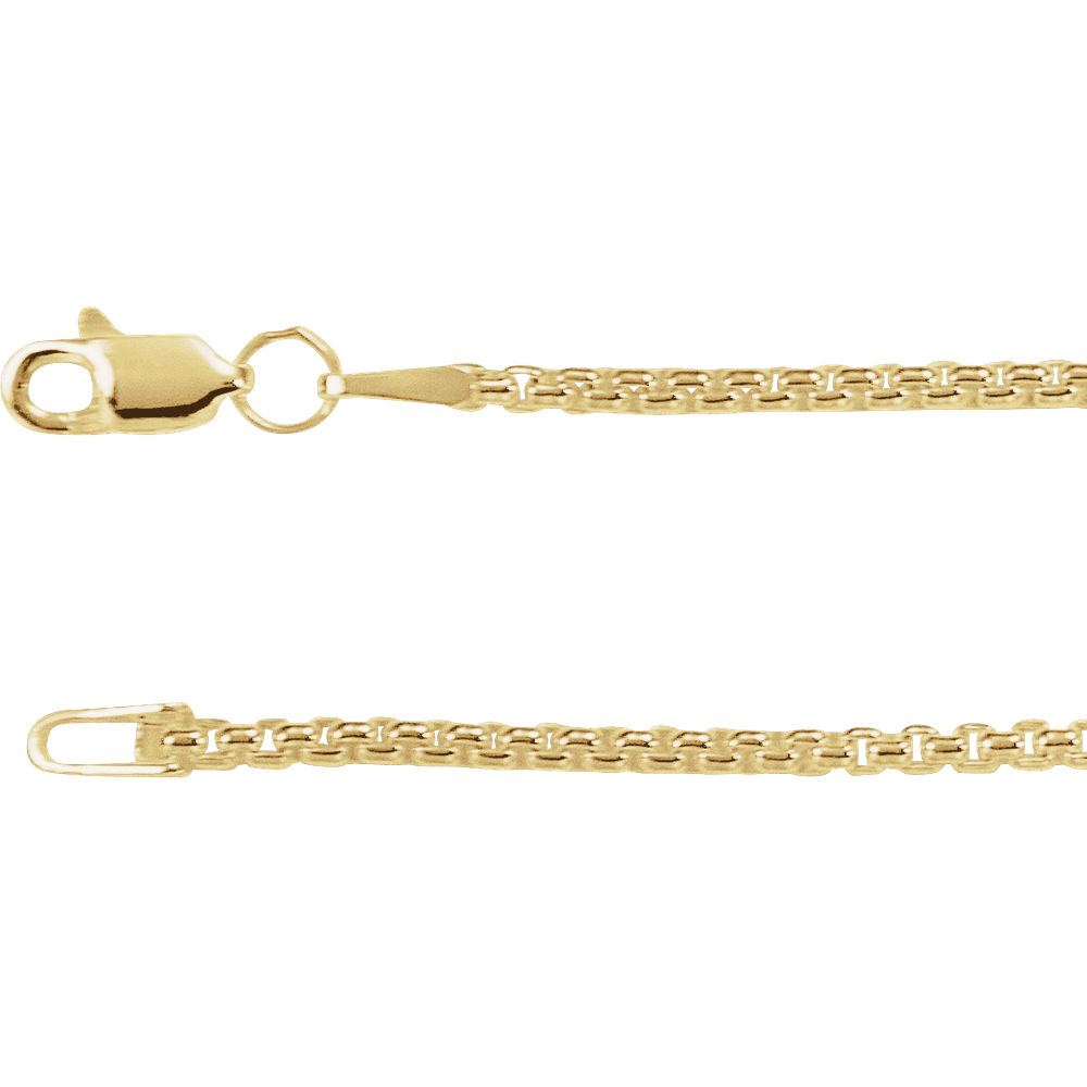 14KT Gold Rounded Box Chain