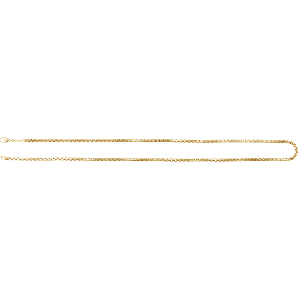 14KT Gold Rounded Box Chain - Image 3