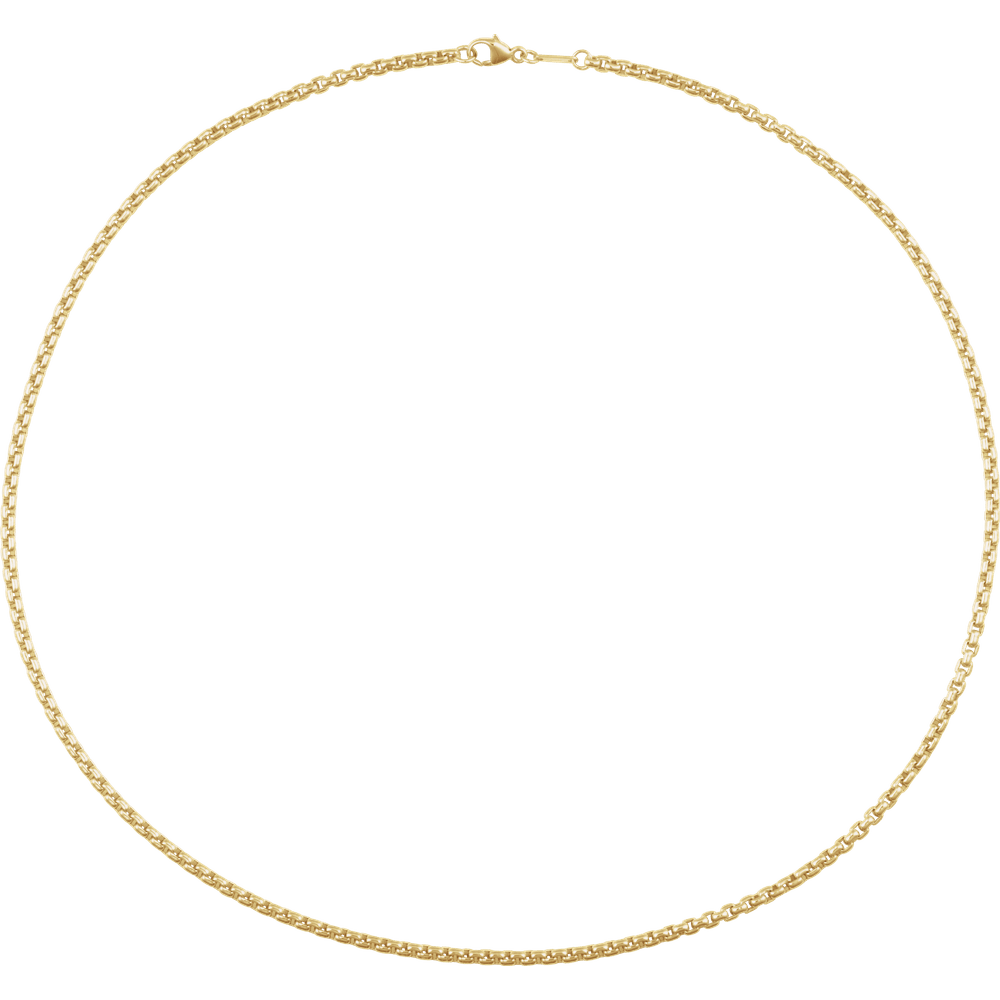 14KT Gold Rounded Box Chain - Image 2