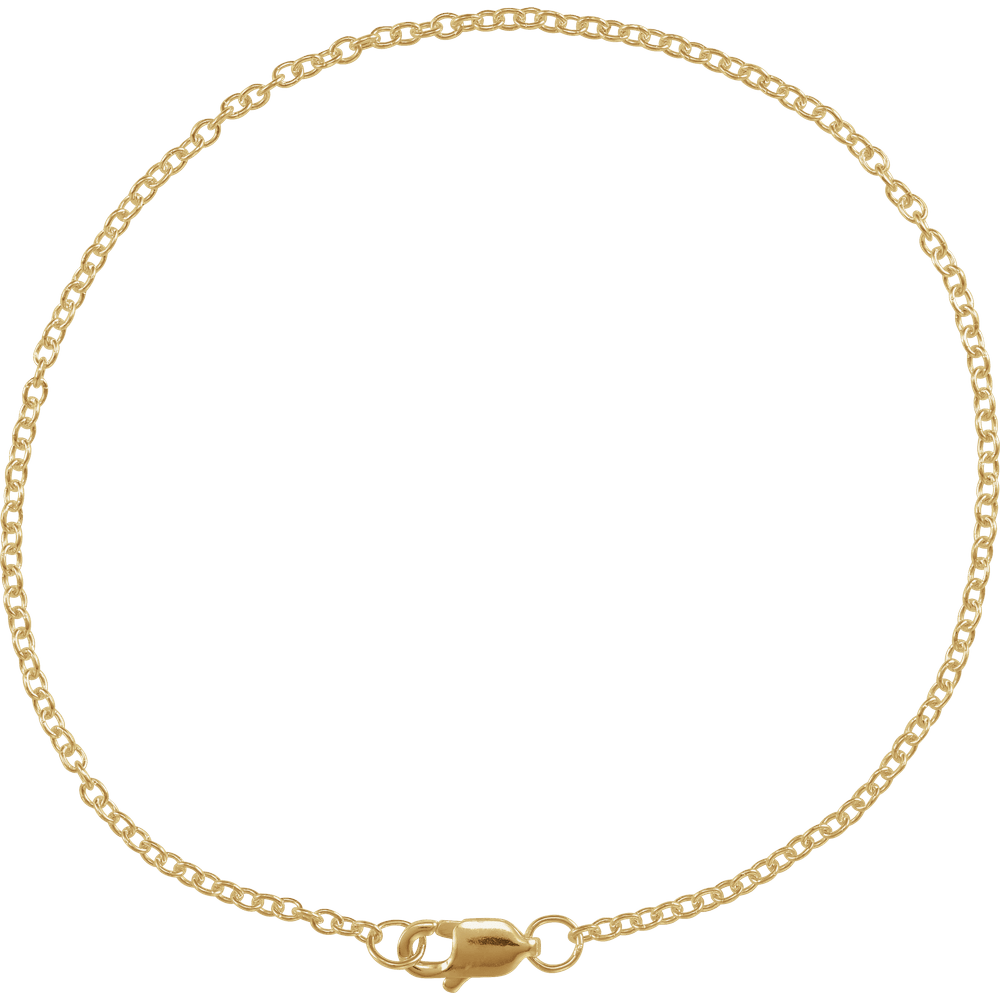 14KT Gold 2.5 mm Cable 7" Chain - Image 2