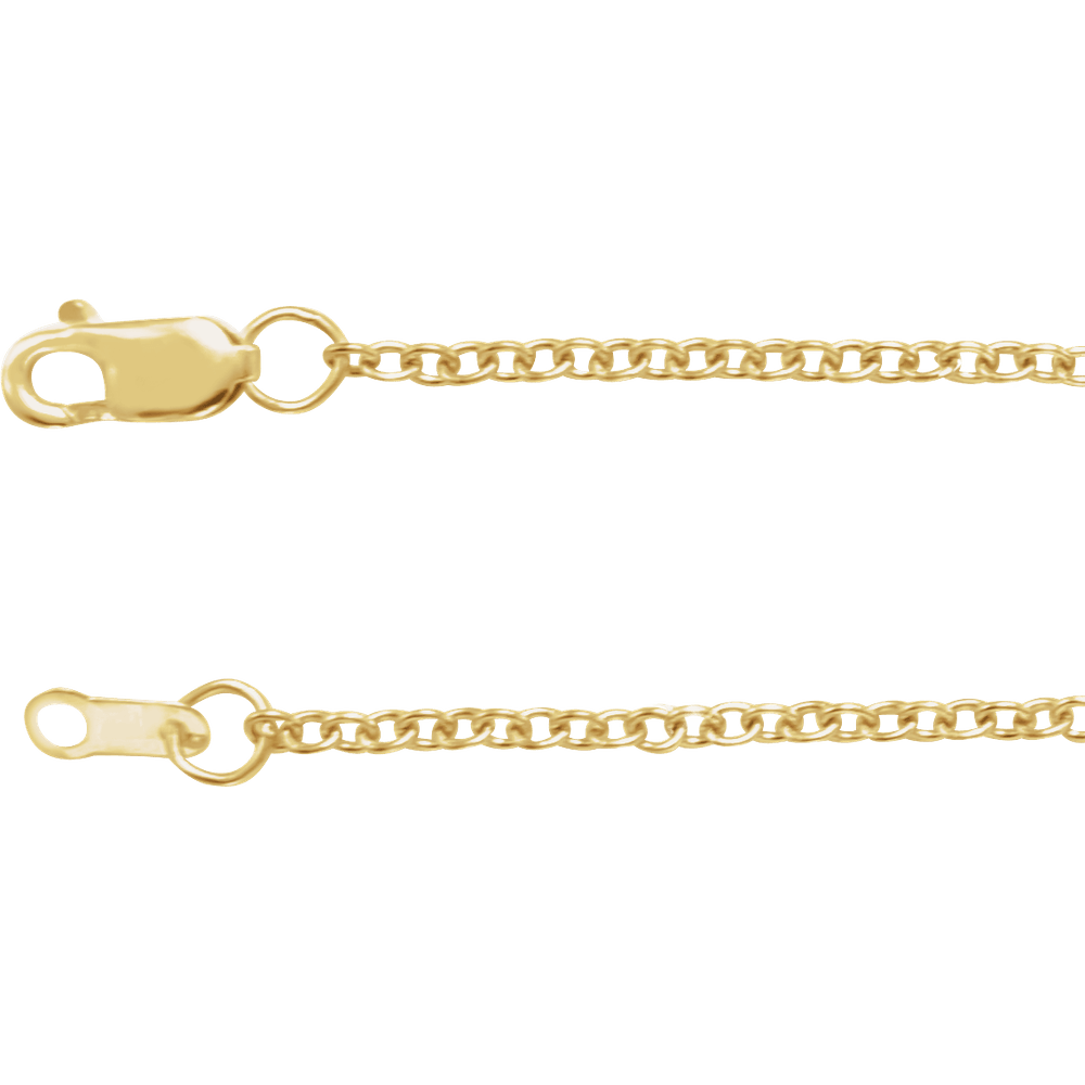14KT Gold 2.5 mm Cable 7" Chain