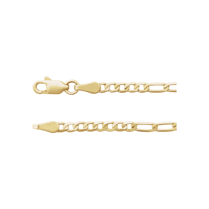 14KT Yellow Gold 2.5 mm Figaro Chain