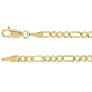 14KT Yellow Gold Figaro 7" Chain