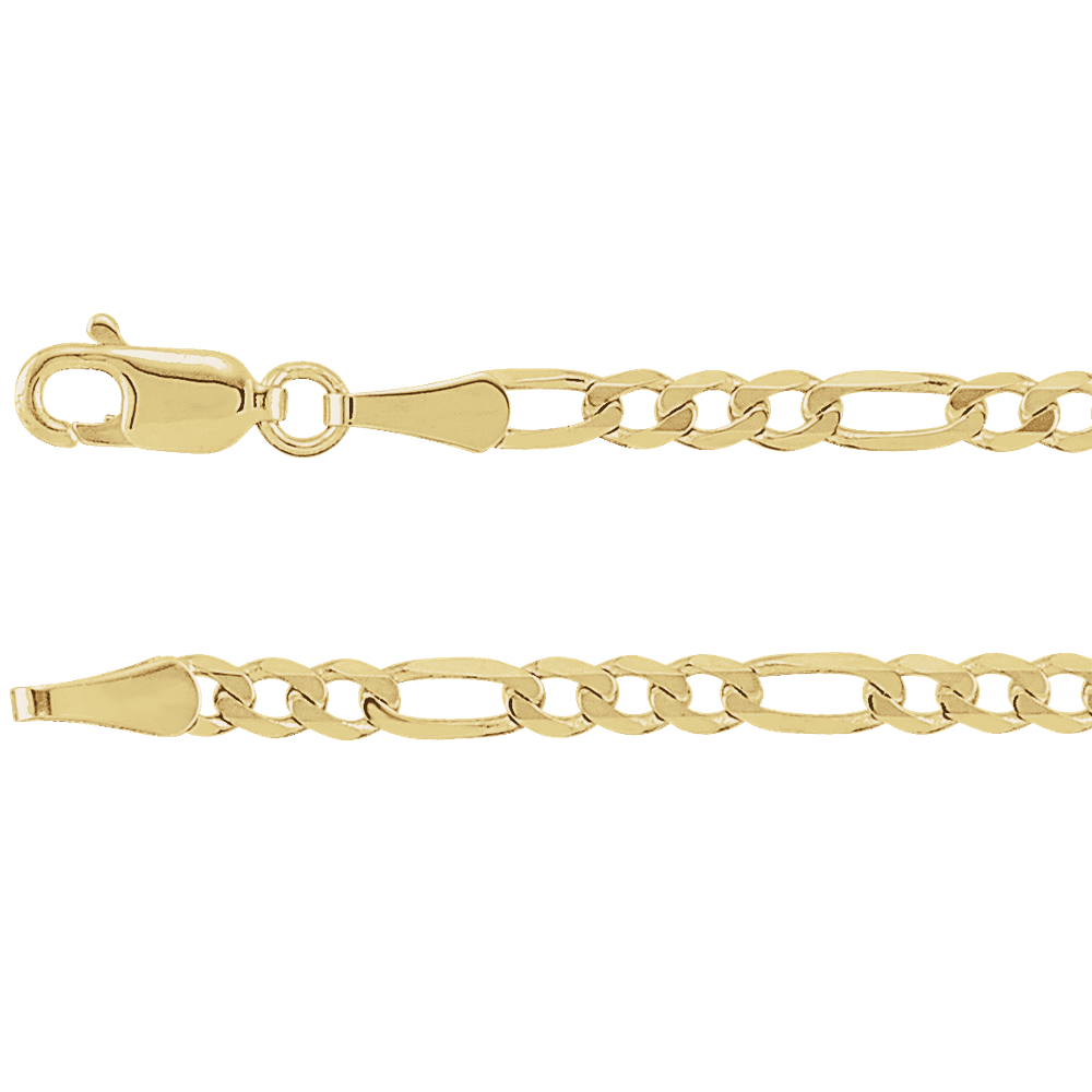 14KT Yellow Gold Figaro 7" Chain