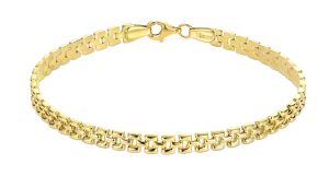 14KT Yellow Gold Italian Panther 7" Bracelet