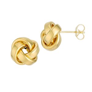 14KT Yellow Gold Polished Love Knot Earrings