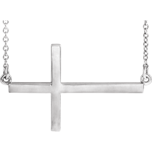 Sideways Cross 16-18" Necklace