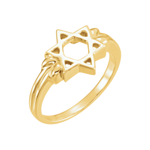 14KT Gold Star of David Ring