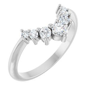 14KT Gold Lab-Grown Diamond Contour Band