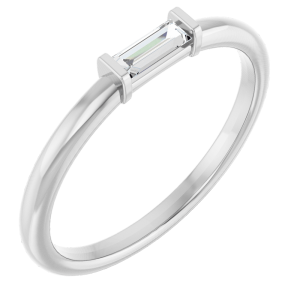 14KT Gold 1/6 CTW Lab-Grown Diamond Stackable Ring