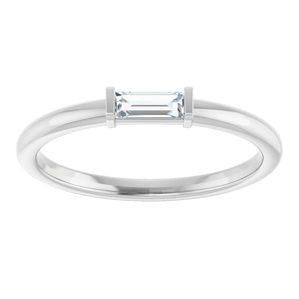 14KT Gold 1/6 CTW Lab-Grown Diamond Stackable Ring - Image 3