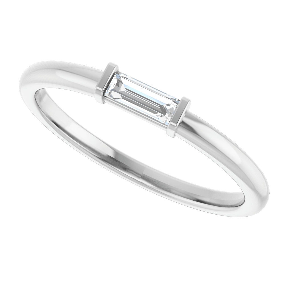 14KT Gold 1/6 CTW Lab-Grown Diamond Stackable Ring - Image 5