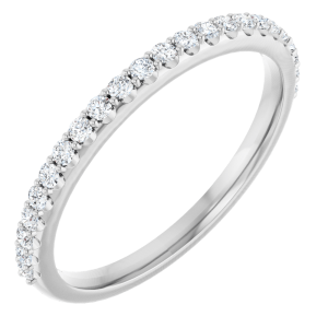 14KT White Gold 1/4 CTW Lab-Grown Diamond Band