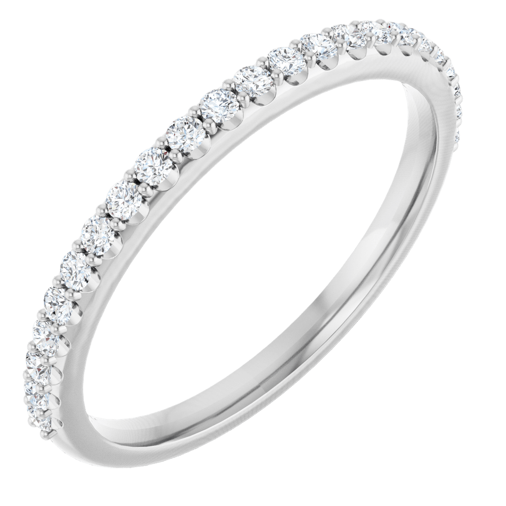 14KT White Gold 1/4 CTW Lab-Grown Diamond Band