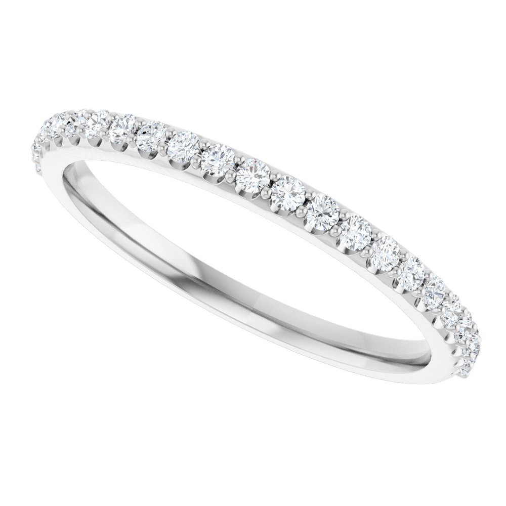 14KT White Gold 1/4 CTW Lab-Grown Diamond Band - Image 2