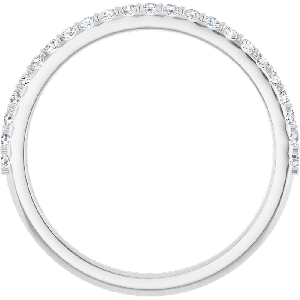 14KT White Gold 1/4 CTW Lab-Grown Diamond Band - Image 3