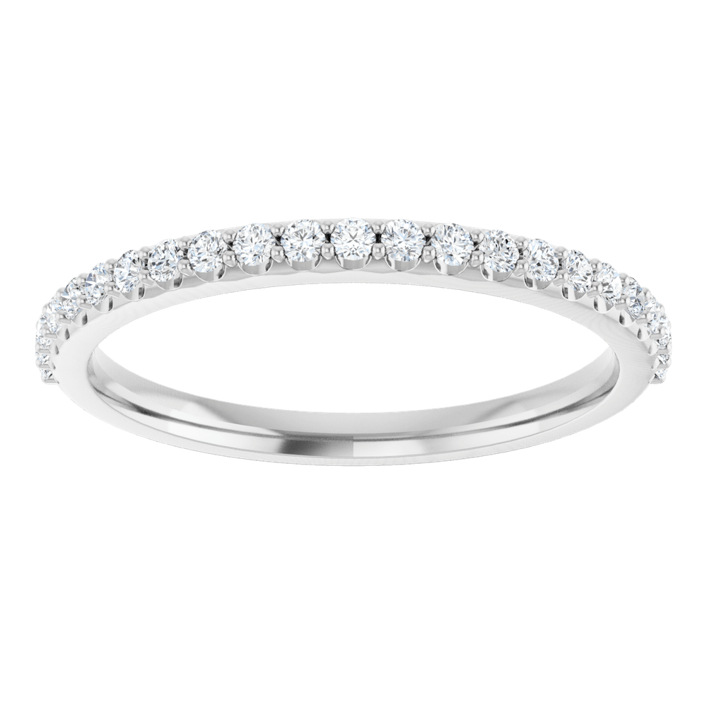14KT White Gold 1/4 CTW Lab-Grown Diamond Band - Image 4