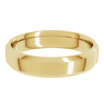 14KT Gold Beveled Edge Comfort Fit Wedding Band - Image 2