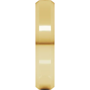14KT Gold Beveled Edge Comfort Fit Wedding Band - Image 4