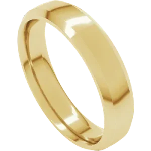 14KT Gold Beveled Edge Comfort Fit Wedding Band