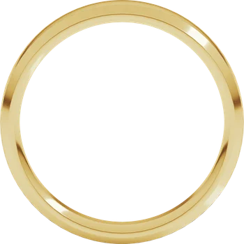 14KT Gold Beveled Edge Comfort Fit Wedding Band - Image 3