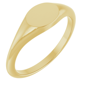 14KT Gold Oval Signet Ring