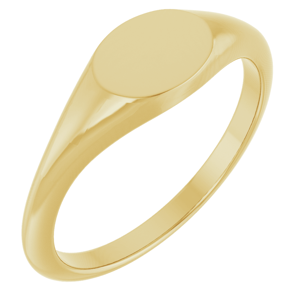 14KT Gold Oval Signet Ring
