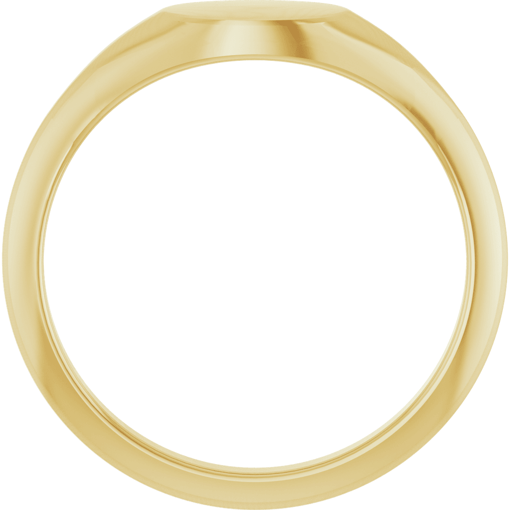 14KT Gold Oval Signet Ring - Image 5