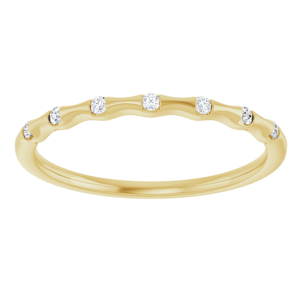 14KT Gold .07 CTW Lab-Grown Diamond Stackable Ring - Image 2