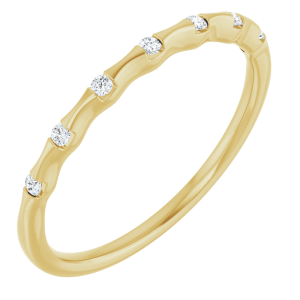 14KT Gold .07 CTW Lab-Grown Diamond Stackable Ring
