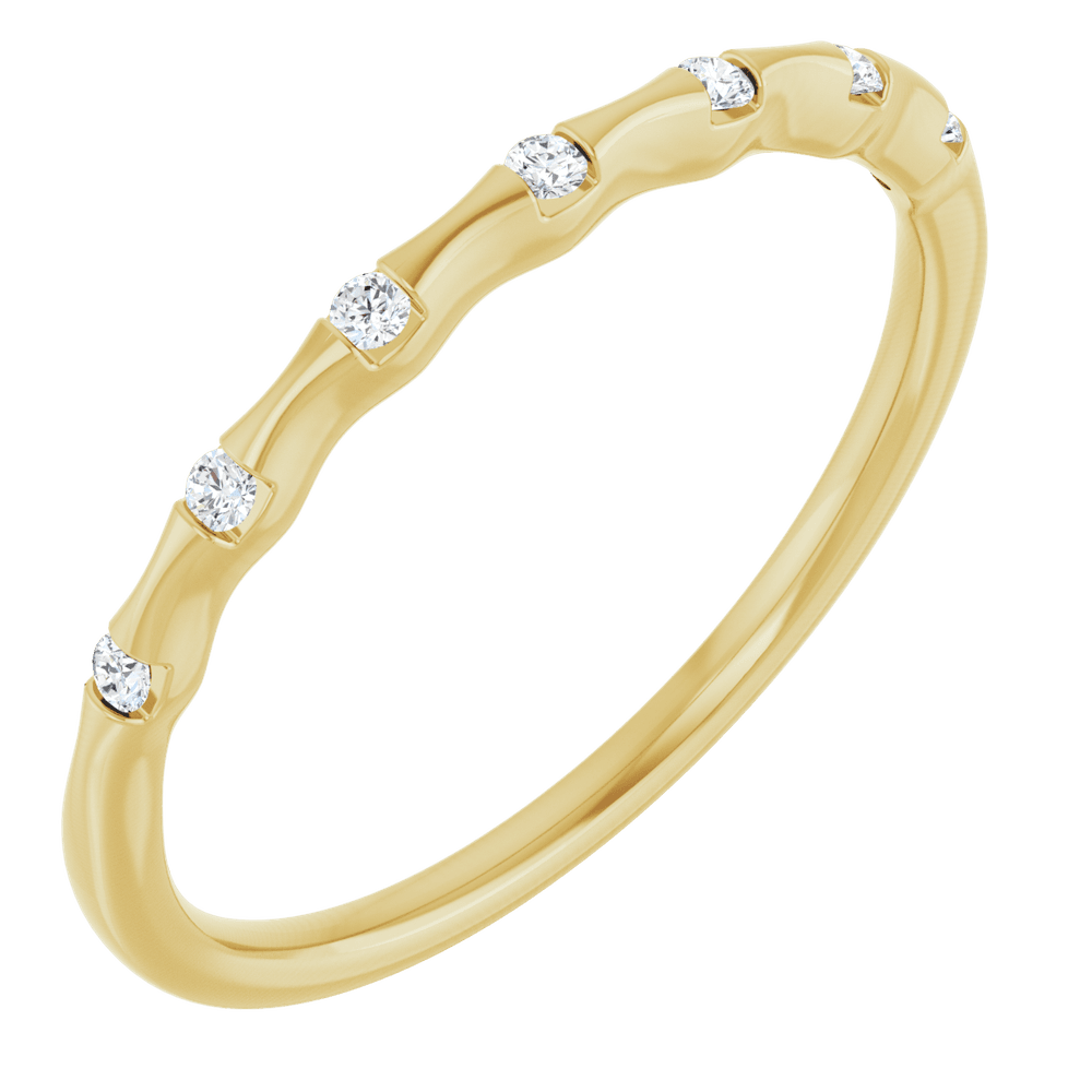 14KT Gold .07 CTW Lab-Grown Diamond Stackable Ring