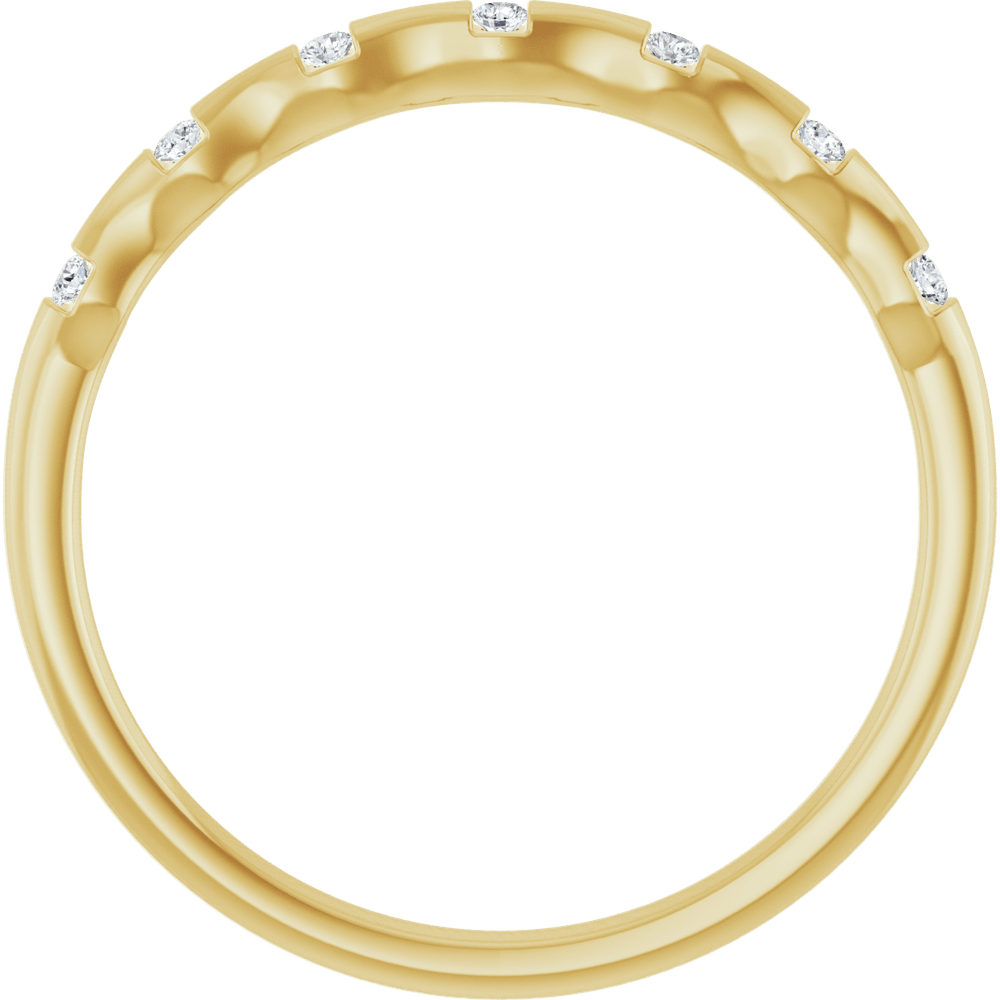 14KT Gold .07 CTW Lab-Grown Diamond Stackable Ring - Image 4