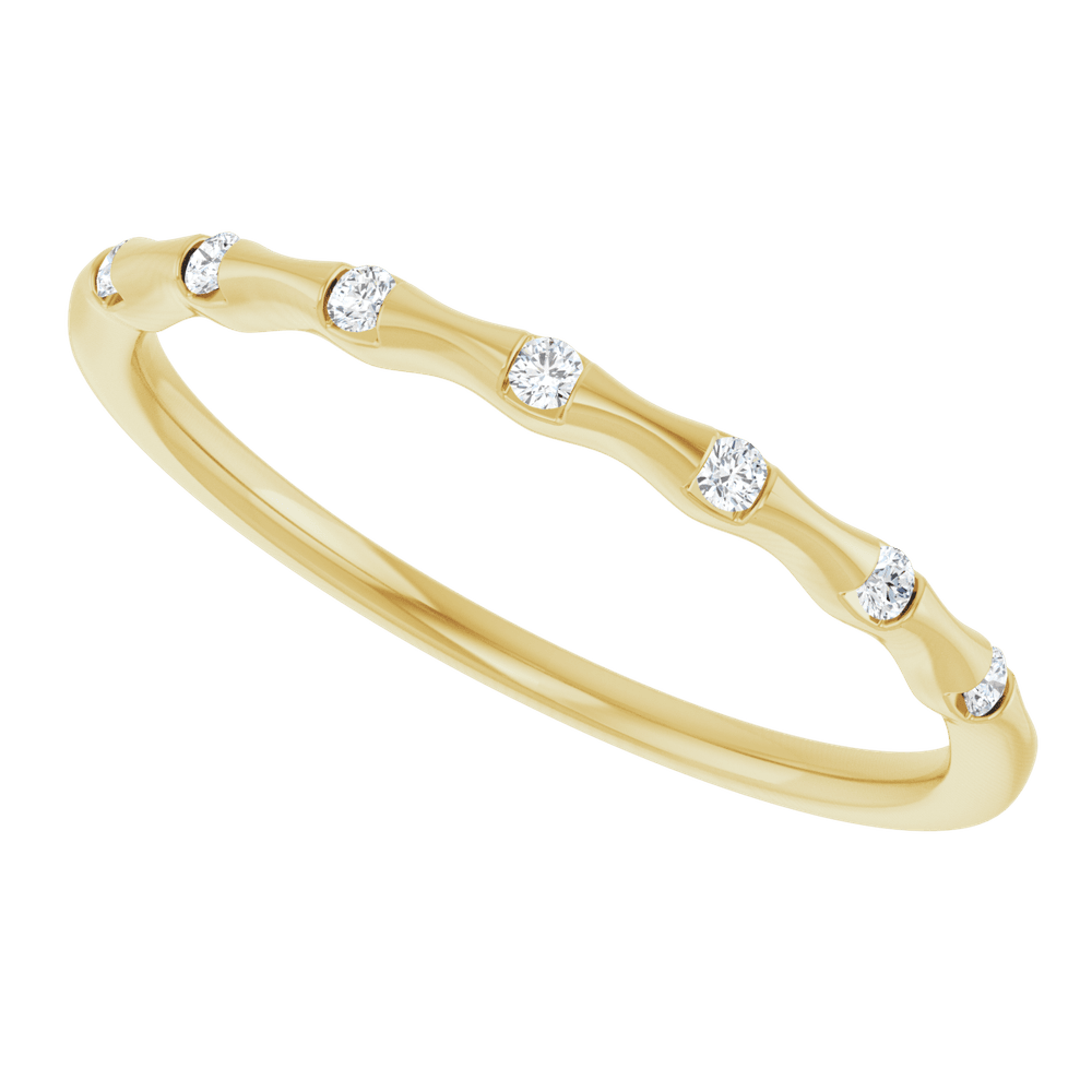 14KT Gold .07 CTW Lab-Grown Diamond Stackable Ring - Image 5