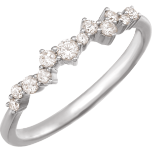 14KT Gold 1/4 CTW Lab-Grown Diamond Scattered Stackable Ring