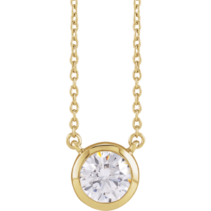 14KT Gold Lab-Grown Diamond Adjustable 16-18" Necklace