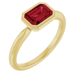 14KT Gold Stone Solitaire Ring