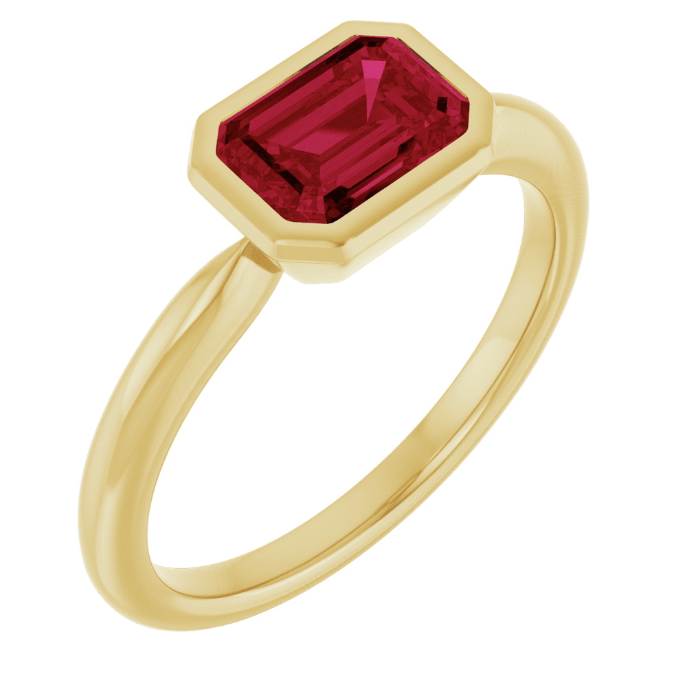 14KT Gold Stone Solitaire Ring