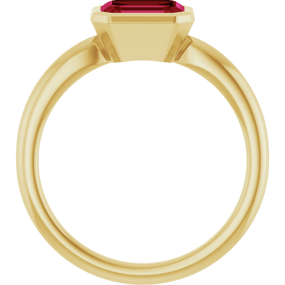 14KT Gold Stone Solitaire Ring - Image 2