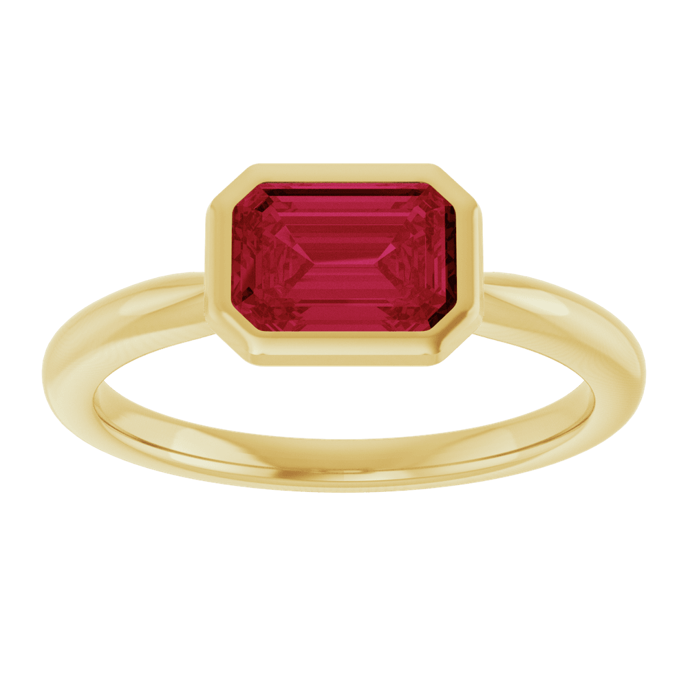14KT Gold Stone Solitaire Ring - Image 3
