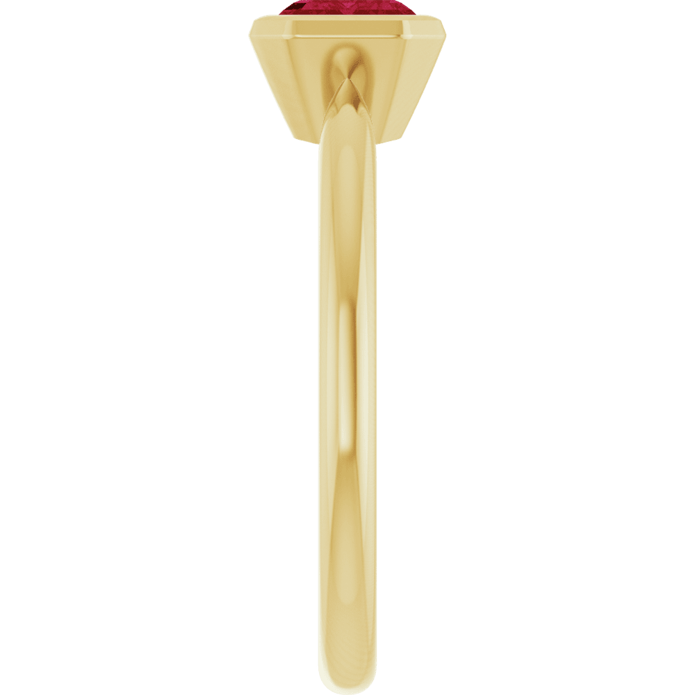14KT Gold Stone Solitaire Ring - Image 4