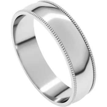 14KT Gold Milgrain Comfort Fit Round Band