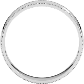 14KT Gold Milgrain Comfort Fit Round Band - Image 3