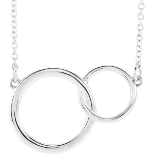 14KT Gold Interlocking Circle 16-18" Necklace