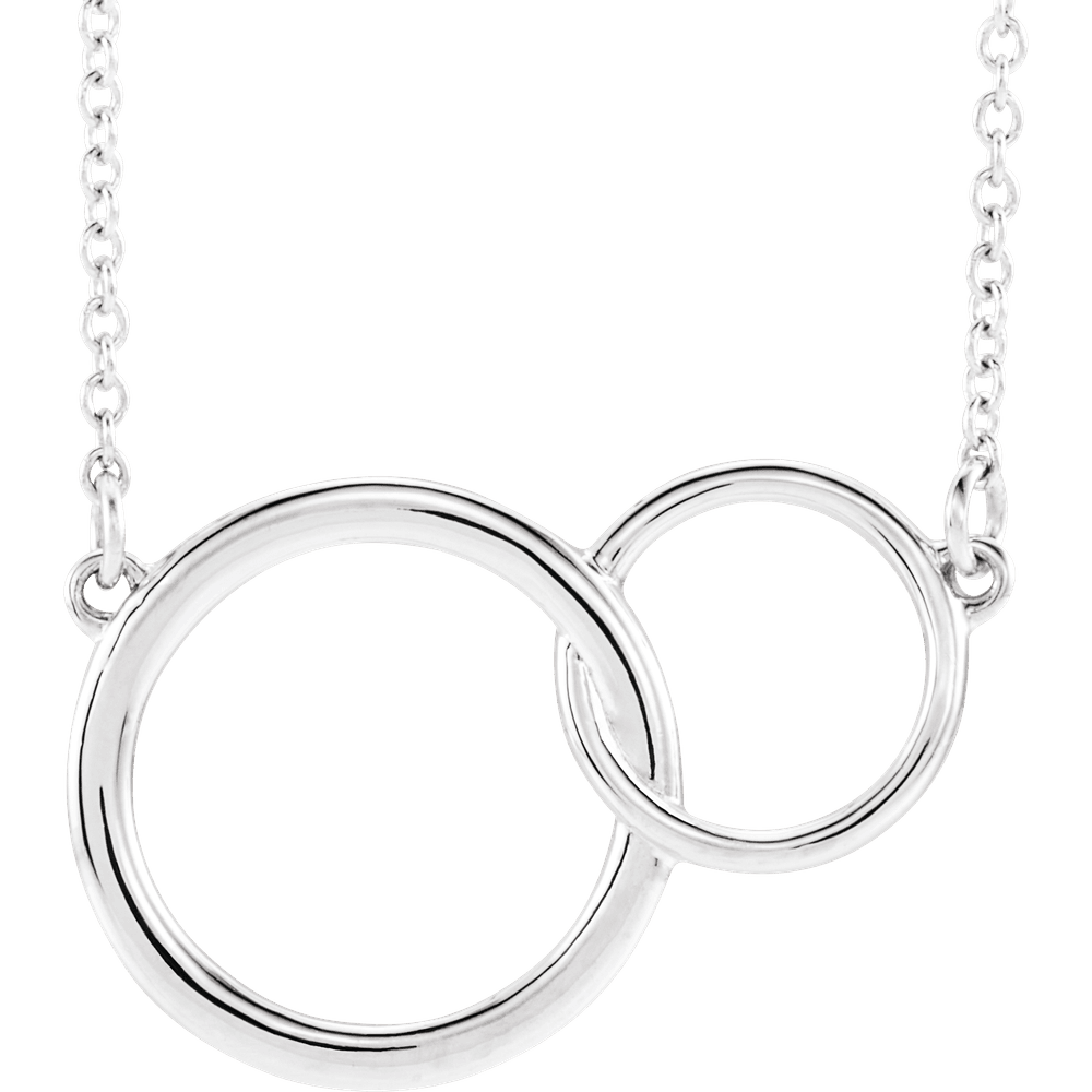 14KT Gold Interlocking Circle 16-18" Necklace