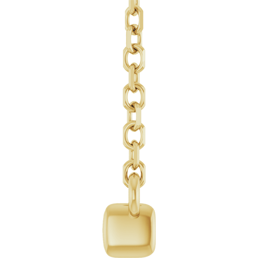 14KT Gold 1/4 CTW Lab-Grown Diamond French-Set Bar 18" Necklace - Image 3
